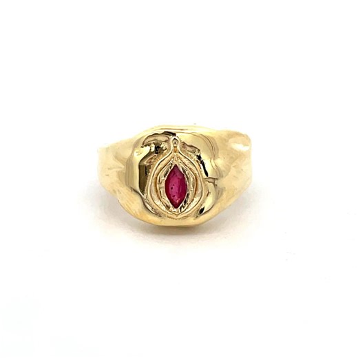 Yoni Silver Ruby Ring, Custom Miniature Vagina, Handcrafted Adult Jewelry, Original Love Present for Feminists, Sex Partners and Sex Lovers, - Etsy