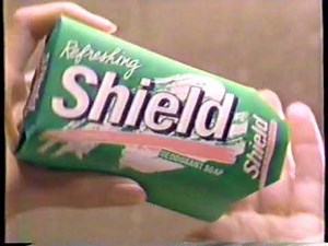 1991 Shield Soap "skinvigorating, will shake you up" TV Commercial