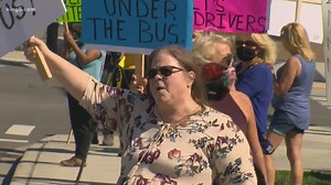 Edmonds School District bus drivers rally demanding benefits after layoffs
