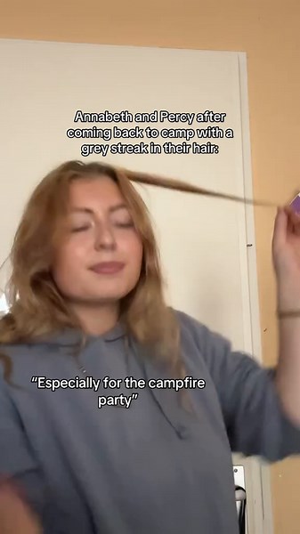 Annabeth and Percy Grey Streak Hairstyles for Teen Vogue Party