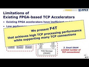ISCA'23 - Lightning Talks - Session6B - F4T: A Fast and Flexible FPGA-based Full-stack TCP Accelerat