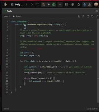 LeetCode 3090 in Java 🔥 Sliding Window Explained!