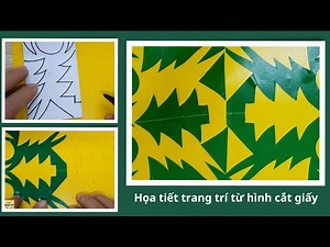 Họa Tiết Trang Trí Từ Hình Cắt Giấy| Mĩ Thuật Lớp 5| Cách Cắt Dán Hoạ Tiết Hình Cây Thông Đơn Giản