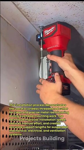 Fast Threaded Rod Cutting and Ceiling Mount Installation