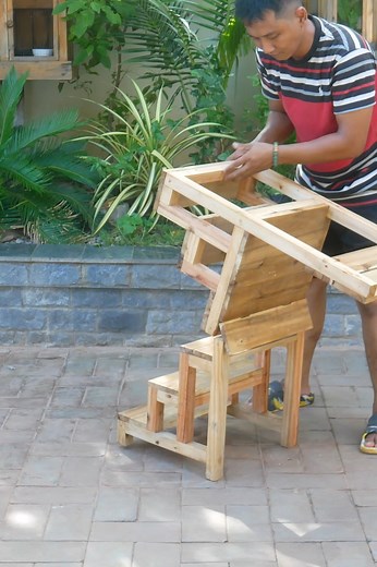 Woodworking Hacks Amazing Folding Chair To Ladder Idea #folding #chair #foldingchair #woodart #wooddesign #woodcraft #woodworking #wood #tipswoodworking #wooddiy #woodwork #woodjoinery #Japanesejoinery #joinery #amazing #FacebookReelsContest #Wow #tricks #reelsfb #reelsviral #reels​ #carpentry #carpenter | Woodworking Ideas