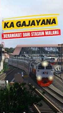 The Gajayana train departs from Malang Kota Baru Station