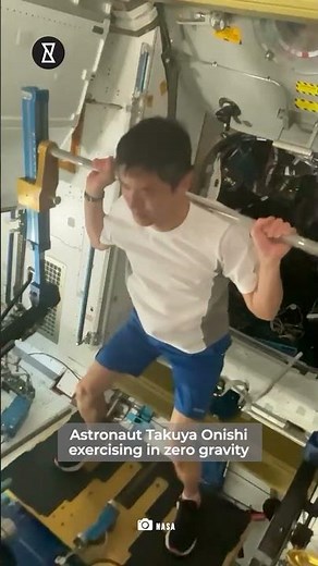 How Astronauts Stay Fit in Space – Takuya Onishi in Action! #shorts #zerogravity #astronautlife