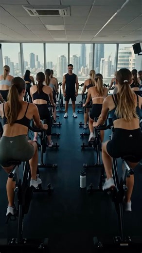 A fitness instructor manages to hypnotize the whole cycling class. #hypno