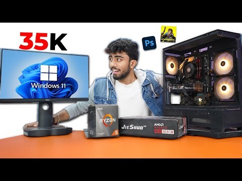35000/-Rs Budget AMD PC Build With 8GB GPU 🔥For Gaming & Editing