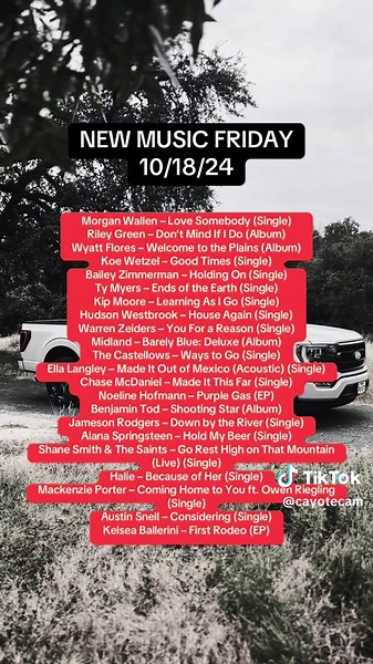 Top Texas Country Music Hits 10/18/24