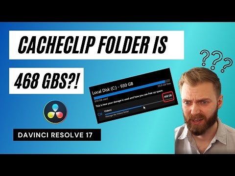 Saving hard drive space! Deleting CacheClip folder - Davinci Resolve