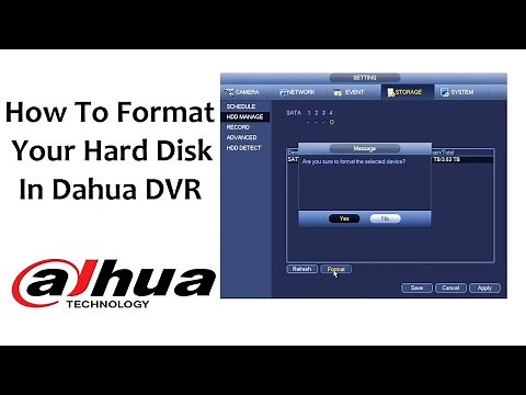 How to format HDD in dahua DVR