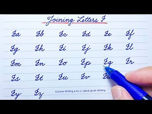 Cursive writing | Joining Letters | Capital letters I | Cursive handwriting practice | abcd | a to z