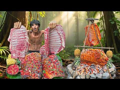 Mrr Survival-Primitive Pork Rib Cooking Wilderness Survival Techniques for Outdoor Enthusiasts