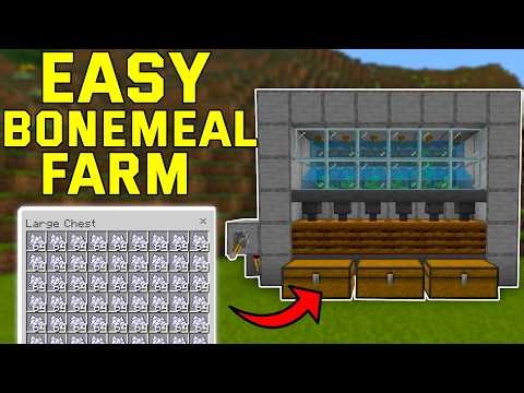 EASY Bonemeal Farm Minecraft Bedrock 1.21+ (Bedrock,Mcpe,Ps4,Xbox)