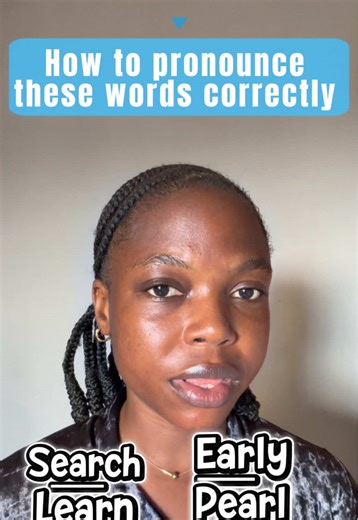 Correct Pronunciation of these “ear” words . The “ear” in this words gives a long vowel sound /3: / Search Learn Pearl Heard Pearl Earth Early #pronunciation#dictionconsultingwithanu#dictionconsultinglimited