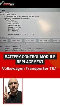 Battery Control Module Replacement Volkswagen Transporter T6.1