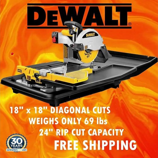 Time to revisit the Dewalt D24000 Tile Saw from Contractors Direct