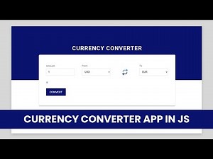 Currency Converter App Using HTML, CSS & Vanilla JavaScript | Exchange Rates Calculator