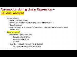 Simple linear regression - Residual analysis - JMP
