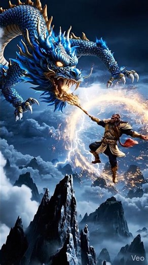 Monkey King vs Dragon 🐉🔥 | Epic 4K Fantasy Battle Cinematic (Sun Wukong Power Unleashed)