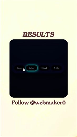 Gooey Navbar Animation - Clean UI with Simple Logic #coding #shorts #css #html5 #javascript #viral