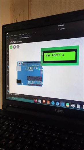 Lifetime lyrics using arduino in WIKWO #arduino #coding #shorts #codingbat #python