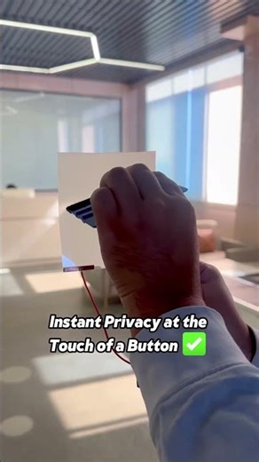 Instant privacy at the touch of a button #smartfilm #smartglass #windowfilm #business #pdlc