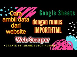 Cara mengambil data dari website dengan fungsi importhtml di google sheets