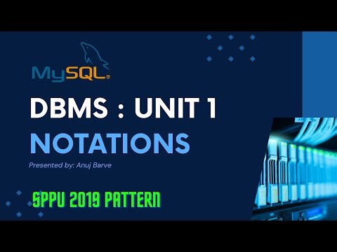 DBMS Unit 1 : Database Notations and More | SPPU