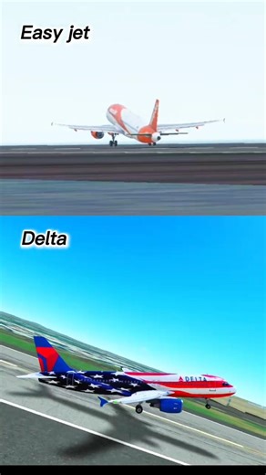 Easy jet vs delta takeoff view | #takeoff #aviation