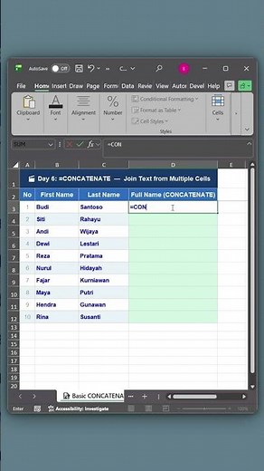 🔥 Stop Copy-Pasting Names Into One Cell in Excel — Do This
