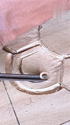 Beautiful design techniques tools process 🪷 carving design tools use asan tarika #diy #tools #design