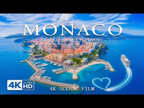 [4K] Monaco Luxury Vibes 2025 🇲🇨 – Scenic Riviera Coast with Deep House Music Aerial Views