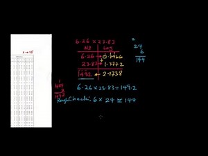 #9 How to calculate using logarithms with table 1