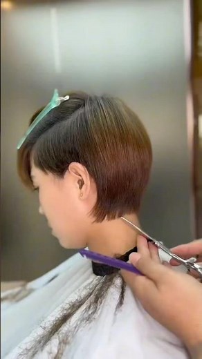 Teach you how to cut short hair in one minute.#haircut