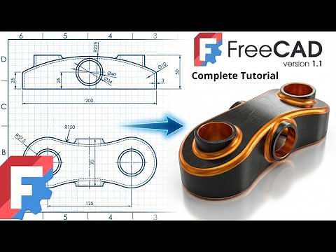 FreeCAD - Complete Beginner Tutorial Step by Step Exercise 36