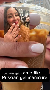 Have you ever had an e-file Russian gel manicure? It’s all the hype among the trendiest girls these days in NYC and I love it! A major splurge but worth every single penny —- my nails feel sooooooo clean and polished! The secret is how much they work on the cuticles - supposedly will last 3-4 weeks! BONUS - my nail tech ended up being a CODA so we used some Russian Sign Language ❤️ VD - image of Melissa wearing a brown teddy jacket going into a Russian gel manicure place in NYC doing extensive n