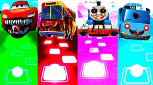 67K views · 739 reactions | Lightning McQueen Eater vs Bus Eater vs Thomas The Train Exe vs Tayo The Little Bus - Tiles Hop Edm Rush [ #Tileshopmcqueen ] | Jsr titanium Gaming | Facebook