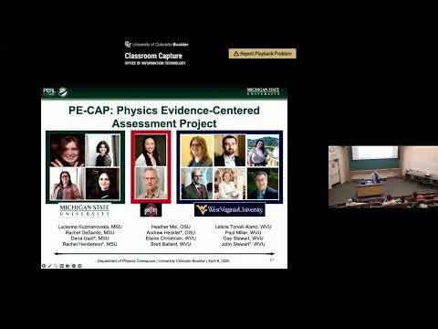 Physics Colloquium, "Building Tools to Assess Changes in Physics Education"