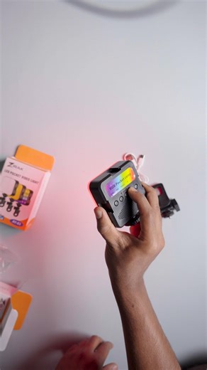 RGB Pocket Camp Rechargeable LED Video Light - 40+ RGB Colors, Adjustable Brightness!