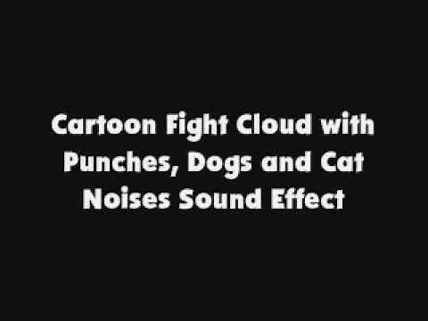 Cartoon Fight Cloud with Punches, Dogs and Cat Noises SFX