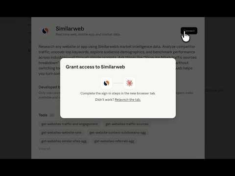 How to Connect Similarweb to Claude | Step-By-Step Guide