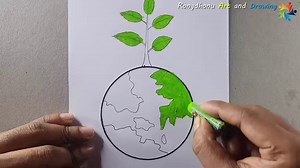 5.2K views · 224 reactions | Very Easy Drawing with Painting for School Project work Everyone make this work | Rongdhonu Art and Drawing | Facebook