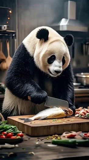 "Panda Catches Fish Like a Pro 🐼🎣 | Amazing Wildlife Moment"