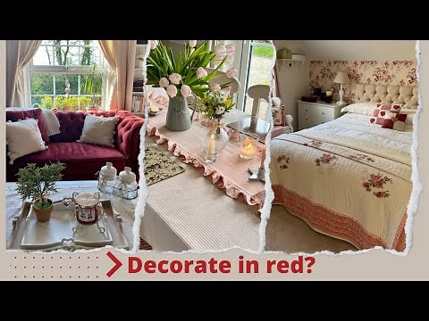 Country Decorating Ideas With Red Color Schemes For Every Room💝 Home Tour💝