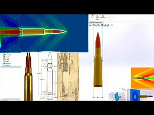 Solidworks tutorial | Sniper cartridge-bullet + Simulation تصميم الرصاصه سوليدووركس