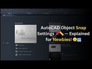 AutoCAD Object Snap Settings 📌📏 — Explained for Newbies! 👶💻