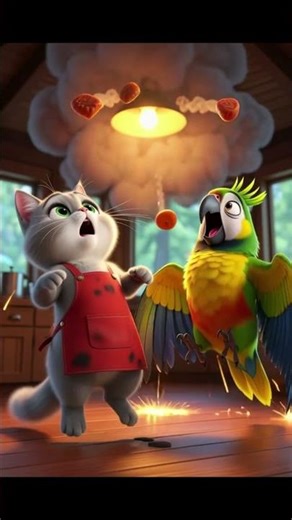 The Cat and Parrot’s Exploding Hotel | Funny 3D Cartoon Story | Comedy Animation