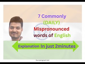 India vs America 7 Commonly(Daily) Mispronounced words in English